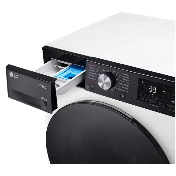 Mașină de spălat cu uscător LG F4DR711S2H, 10kg, Alb, 5 image