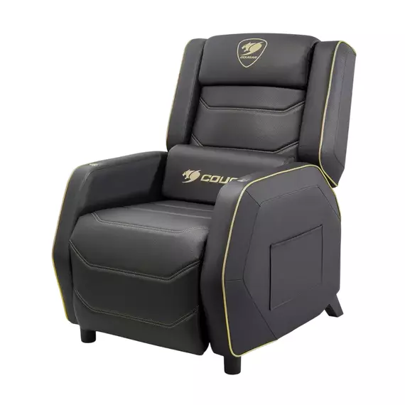 Scaun Gaming Cougar Ranger Pro Royal, PVC Piele, Negru | Auriu, 4 image