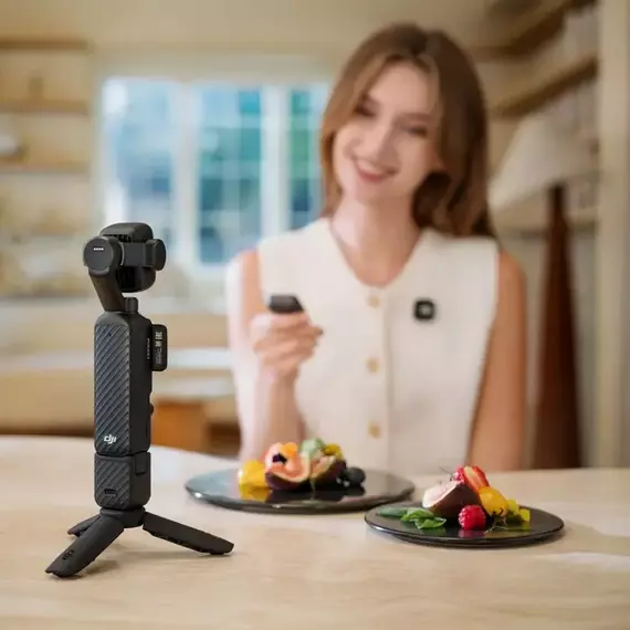 Camera Action cu stabilizator DJI Osmo Pocket 4P Standard Combo, Classic Black, 3 image