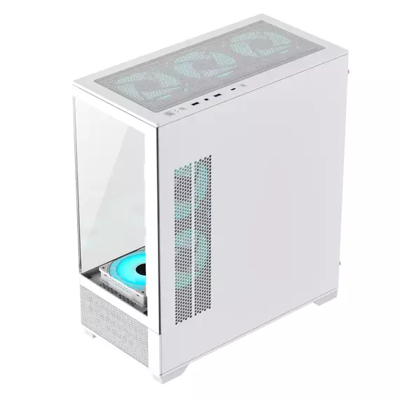 Carcasă PC Gamemax VISTA, Midi-Tower, Fără PSU, Alb, 5 image