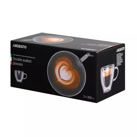 Set de pahare Ardesto 300 ml, 2 bucs, Transparent, 2 image