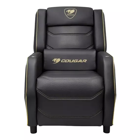 Scaun Gaming Cougar Ranger Pro Royal, PVC Piele, Negru | Auriu, 7 image