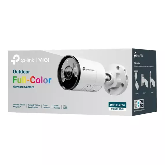 TP-Link Bullet Outdoor Network Camera "InSight S345", 6mm, 4MP, Full-Color, PoE, IP67, Metal, 2 image