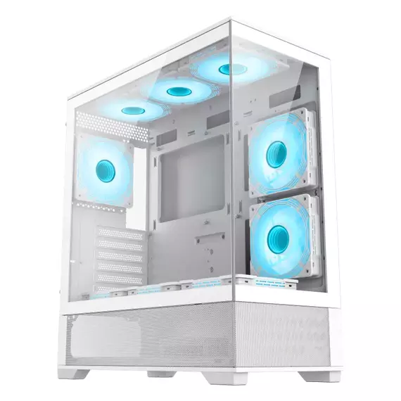 Carcasă PC Gamemax VISTA, Midi-Tower, Fără PSU, Alb, 7 image