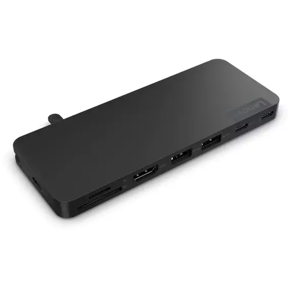 Stație Docking Lenovo USB-C Slim Travel Dock, Negru, 8 image