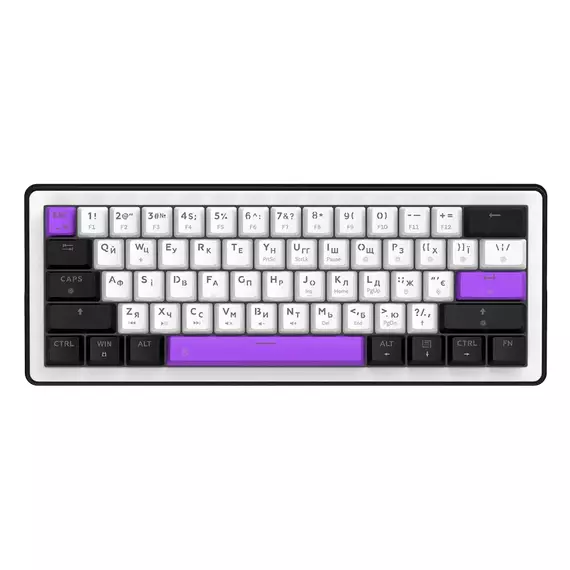 Tastatură HATOR Hellyberry HK60, Cu fir, Alb, 2 image