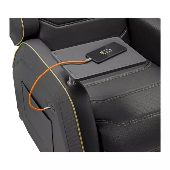 Scaun Gaming Cougar Ranger Pro Royal, PVC Piele, Negru | Auriu, 3 image