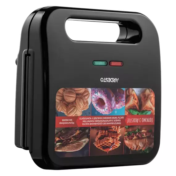 Aparat pentru sandwich multifunctional Ardesto SM-H600B, Negru, 2 image
