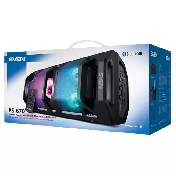 Boxă portabilă SVEN PS-670, Negru, 2 image