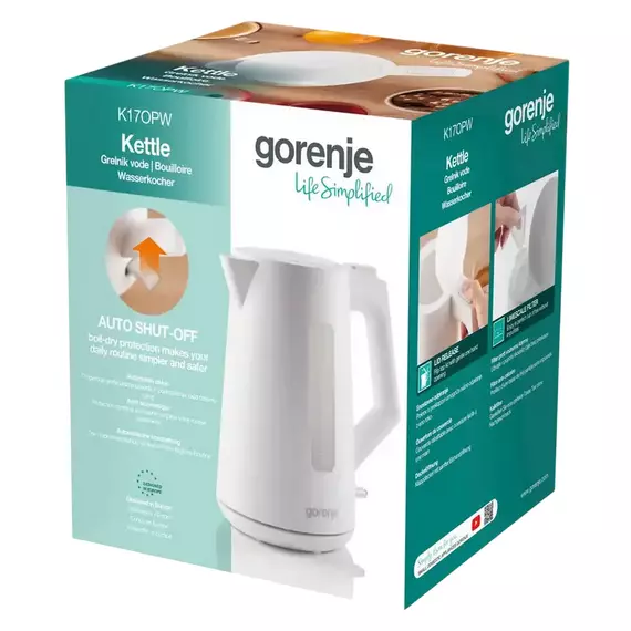 Fierbător electric Gorenje K17OPW, Alb, 2 image