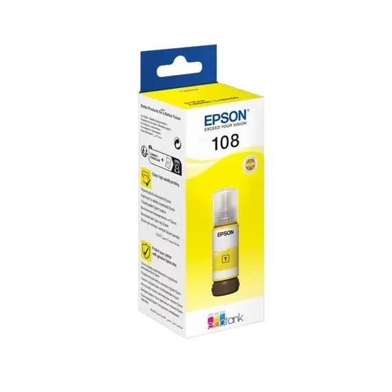 Recipient de cerneală Epson 108 EcoTank, 70ml, Galben, 2 image