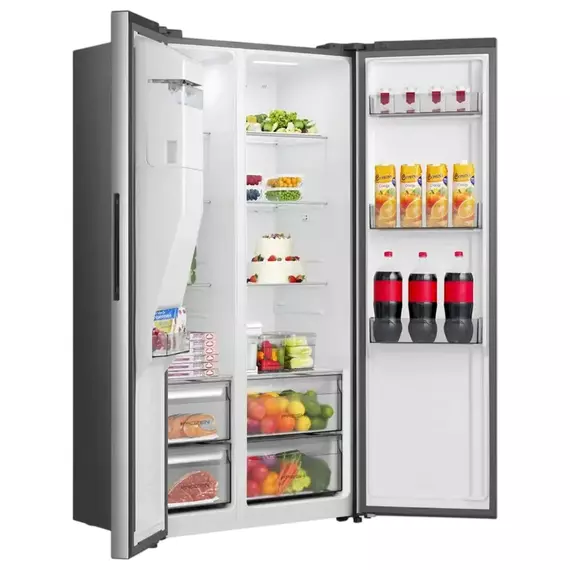 Frigider Hisense RS5P528STIE, Oțel inoxidabil, 3 image