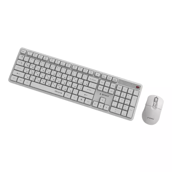 Wireless Keyboard & Mouse Gembird Silent key Pro Business KBS-WMS-01-W-CYRL, Silent, Slim , 5000dpi,, 4 image
