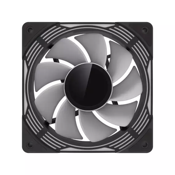 PC Case Fan GAMEMAX FN12A-C8I-R, Reversed, 120mm, ARGB, 24 LED, 9 blades, PWM, 