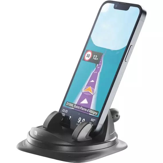 Suport pentru smartphone Cellularline Dash Hub 360, Negru, 2 image