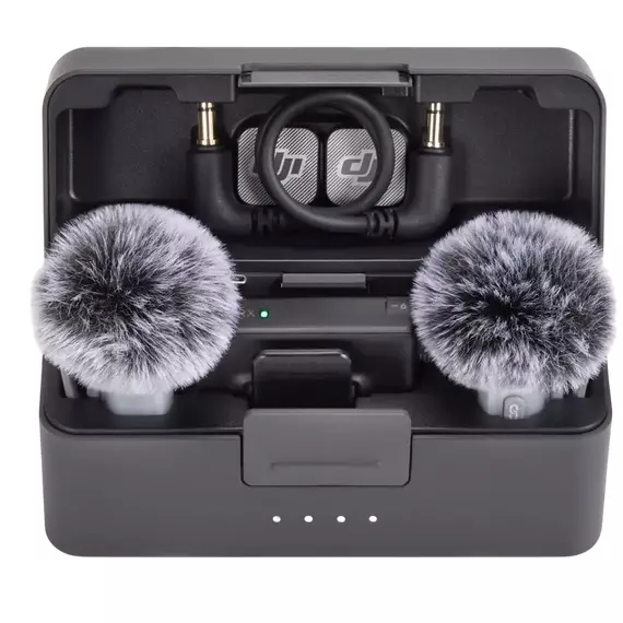 Microfon portabil pentru înregistrare vocală DJI Mic Mini 2 (2 TX + 1 RX + Charging Case), Fără fir, Negru, 4 image