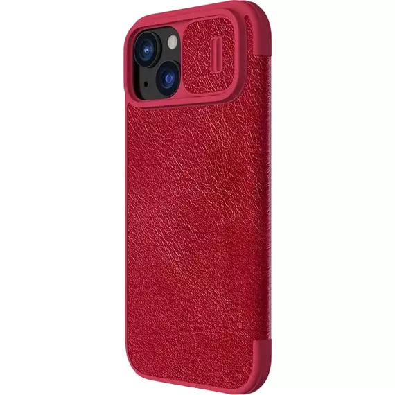 Husă tip carte Nillkin iPhone 15 - Qin Pro, Roșu, 5 image