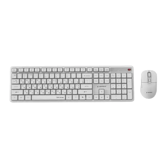 Wireless Keyboard & Mouse Gembird Silent key Pro Business KBS-WMS-01-W-CYRL, Silent, Slim , 5000dpi,, 6 image