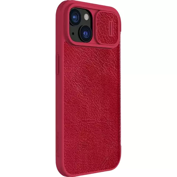 Husă tip carte Nillkin iPhone 15 - Qin Pro, Roșu, 6 image