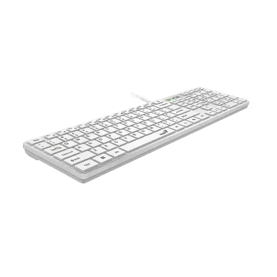 Tastatură Genius SlimStar 126, Cu fir, Alb, 4 image