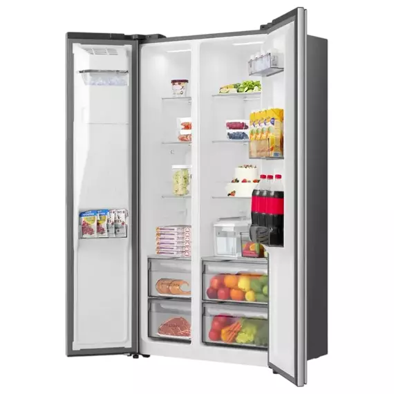 Frigider Hisense RS5P528STIE, Oțel inoxidabil, 6 image