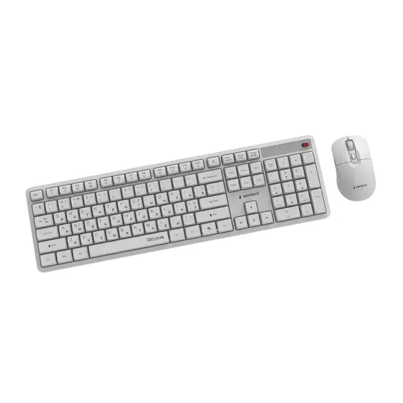 Wireless Keyboard & Mouse Gembird Silent key Pro Business KBS-WMS-01-W-CYRL, Silent, Slim , 5000dpi,, 3 image