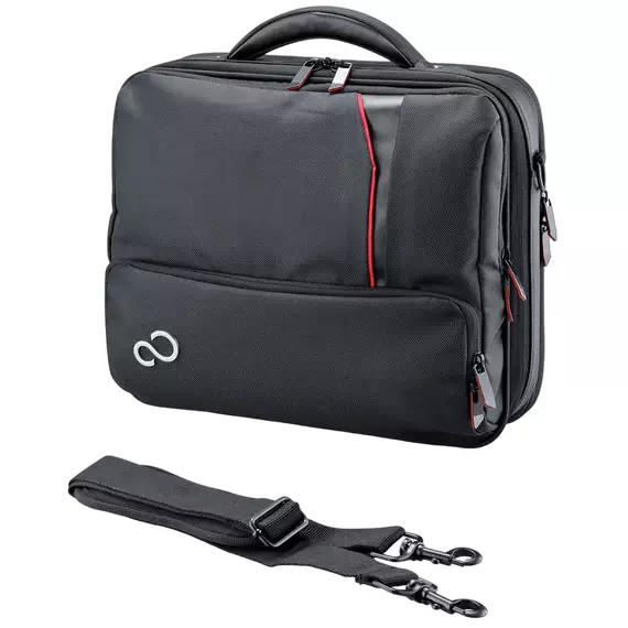 Geantă pentru Laptop Fujitsu Prestige Case Mini, 13.3", Piele artificială, Negru