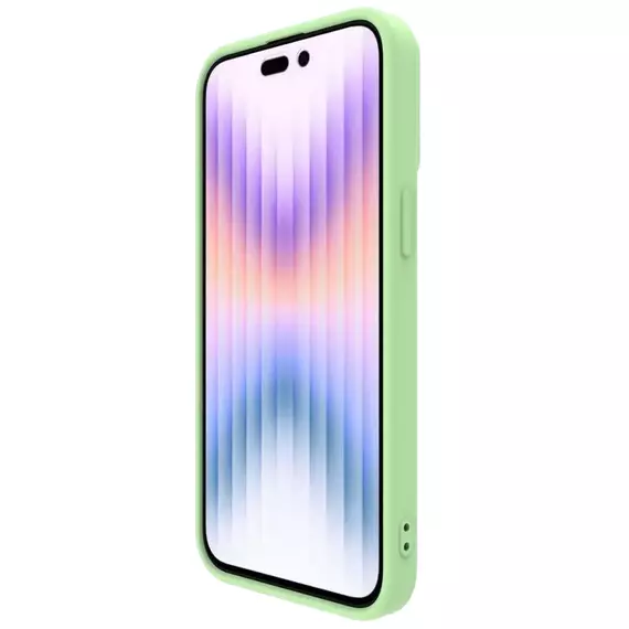 Husă Nillkin iPhone 15 Pro, CamShield Silky Silicone, Mint Green, 2 image