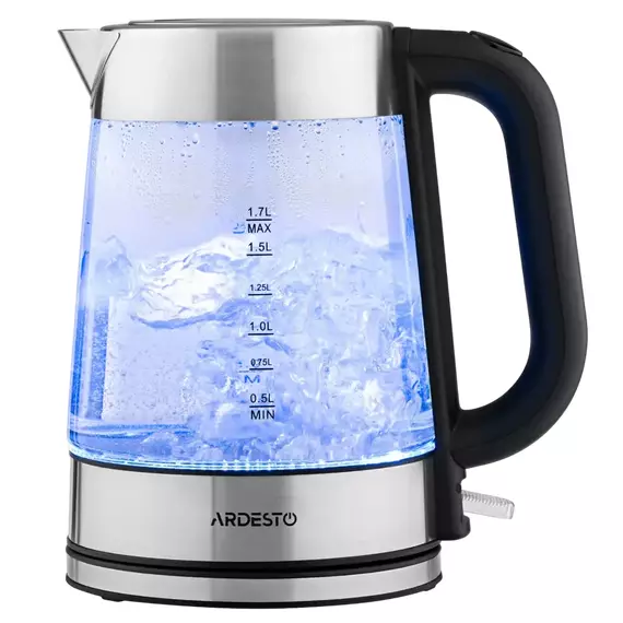 Fierbător electric Ardesto EKL-F200, Oțel Inoxidabil | Negru, 4 image