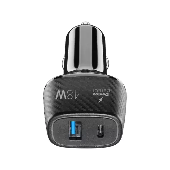 Incărcător auto Cellularline 18W+ PD 30W, 48W, Negru, 2 image