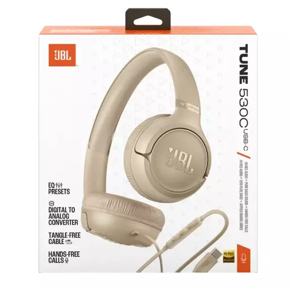 Căști JBL T530C, Bej, 5 image