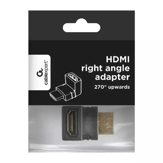 Adaptor Video Cablexpert A-HDMI270-FML, HDMI (M) - HDMI (F), Negru, 3 image