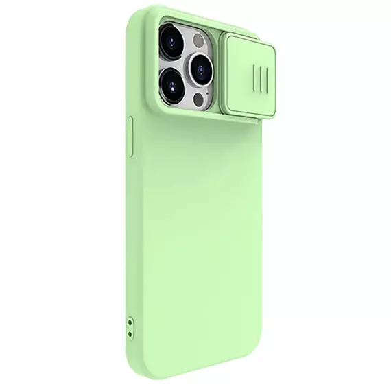 Husă Nillkin iPhone 15 Pro, CamShield Silky Silicone, Mint Green, 6 image