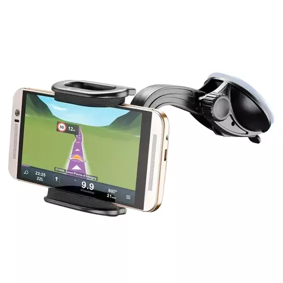 Suport Auto Cellularline Hug Flexi - Universal, Negru, 4 image
