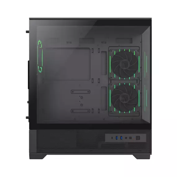 Carcasă PC Gamemax VISTA 2 AB, Midi-Tower, Fără PSU, Negru, 2 image