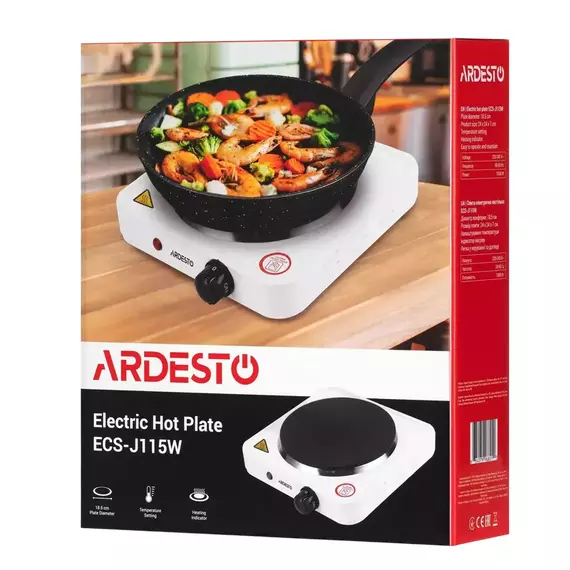 Plită electrică mini Ardesto ECS-J115W, Alb, 4 image