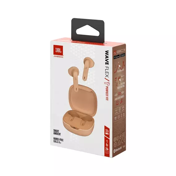 JBL. Căști JBL Wave Flex, Bej, 3 image