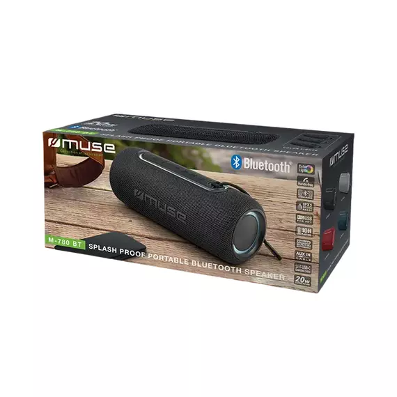 Boxă portabilă MUSE M-780 BT, Negru, 2 image