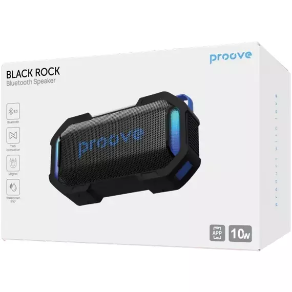 Boxă portabilă Proove Black Rock, Negru | Albastru, 6 image