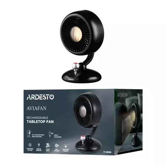 Ventilator Ardesto FT-F3600BL, Negru, 7 image