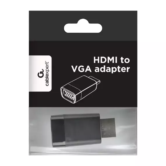 Convertor Video Cablexpert A-HDMI-VGA-001, HDMI (M) - VGA D-Sub, 1m, Negru, 2 image