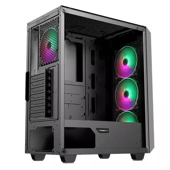 Carcasă PC Gamemax Revolt, Midi-Tower, Fără PSU, Negru, 6 image