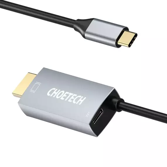 Adaptor USB Choetech XCH-M180, USB Type-C (F) - HDMI (F), 1,8m, Argintiu, 4 image