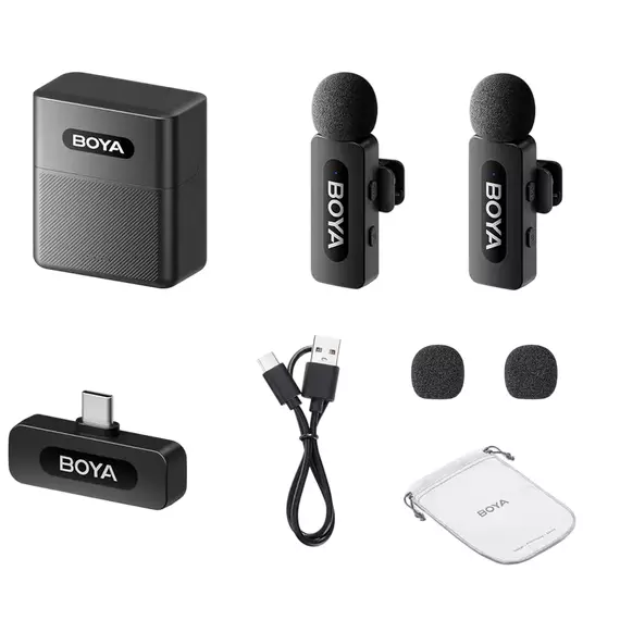 Microfon portabil pentru înregistrare vocală Boya BY-V30, Fără fir, Negru, 5 image