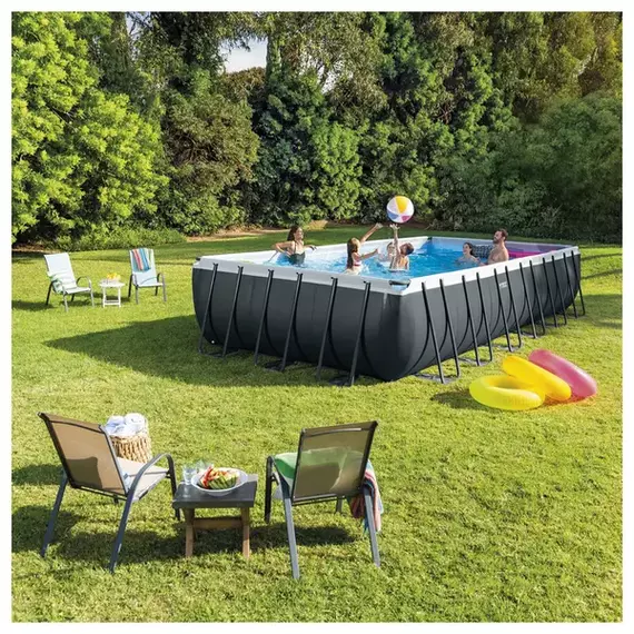 Piscină cu cadru metalic Intex 26364, 31805L, Antracit, 3 image