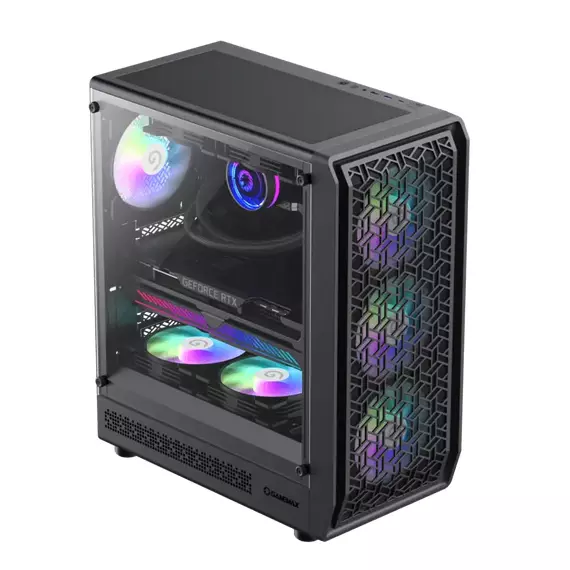 Carcasă PC Gamemax Forge AB, Midi-Tower, Fără PSU, Negru, 2 image