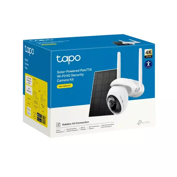 TP-Link Outdoor TAPO C665G KIT, 4K 8Mpix, IP65, Pan/Tilt, 4G/LTE, Battery Powered Security Camera +, 7 image