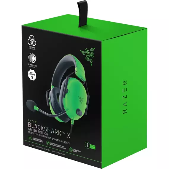 Căști gaming Razer BlackShark V2 X, Cu fir, Verde, 6 image