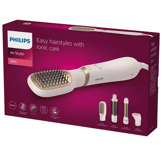 Uscător de păr-perie PHILIPS BHA310/00, 800 W, Roz, 6 image