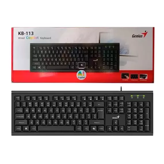 Tastatură Genius KB-113, Cu fir, Negru, 4 image